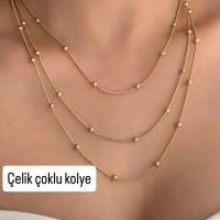 Çelik çoklu top zinciri kolye
