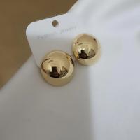 Daire model gold küpe 