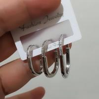 Marka model oval silver renk 3 lü set