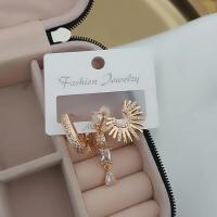 Özel seri beyaz taşlı 3 lü küpe set
