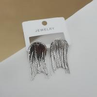 Silver renk zincir model hasir küpe 