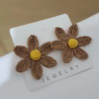 Top renkli hazır  çiçek model küpe 