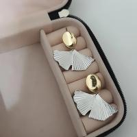 Vip iki renkli silver yelpaze model küpe 