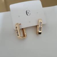 Vip küpe oval tasli
