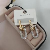 Vip marka model gold takma yerli silver taşlı küpe 