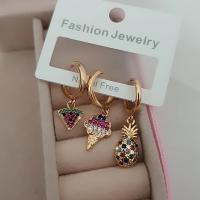 Vip renkli taşli ananaslı 3 lü set