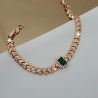 Vip yesil kare taşlı bileklik 