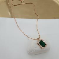 Vip yesil taşlı kolye 50 cm