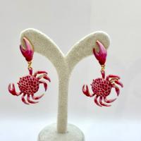 Zr model yengeç Pembe küpe 